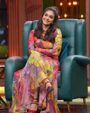 Thottam Heroine Keerthy Suresh in a Multi Colored Floral Printed Maxi Dress Pictures 02