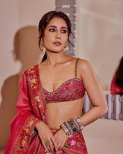 Tollywood Beauty Raashi Khanna in a Floral Printed Lehenga Photos 05