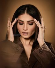 Toxic A Fairy Tale for Grown Ups Actress Tara Sutaria in a Chocolate Brown Longline Blazer with a Matching Mini Skirt and White Top Photos 01