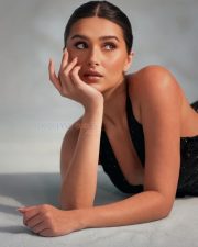 Toxic Actress Tara Sutaria in a Black Sequined Halter Neck Dress Photos 01