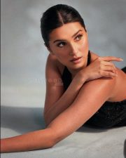 Toxic Actress Tara Sutaria in a Black Sequined Halter Neck Dress Photos 02