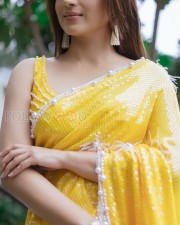 Trisha Krishnan in a Yellow Saree Pic 01
