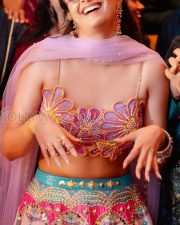Vibrant Actress Keerthy Suresh in a Multicolor Beaded Floral Crop Blouse and Embroidered Lehenga Photos 04 Vibrant Actress Keerthy Suresh in a Multicolor Beaded Floral Crop Blouse and Embroidered Lehenga Photos 04