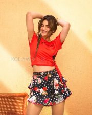 Vivacious Actress Kriti Sanon in a Red Off Shoulder Top Photos 05