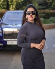 Voluptuous Malavika Menon in a Long Sleeve Casual Ruched Dress Photos 02