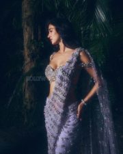 Welcome to the Jungle Actress Disha Patani in a Lavender Sequin Saree with a Shimmering Silver Sleeveless Cleavage Blouse Photos 05 Welcome to the Jungle Actress Disha Patani in a Lavender Sequin Saree with a Shimmering Silver Sleeveless Cleavage Blouse Photos 05