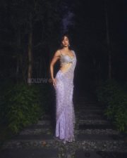 Welcome to the Jungle Actress Disha Patani in a Lavender Sequin Saree with a Shimmering Silver Sleeveless Cleavage Blouse Photos 06 Welcome to the Jungle Actress Disha Patani in a Lavender Sequin Saree with a Shimmering Silver Sleeveless Cleavage Blouse Photos 06