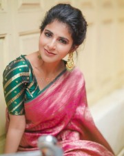 Actress Iswarya Menon Stunning Saree Photo Shoot Pictures