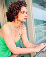 Actress Kangana Ranaut in Green Dress Photoshoot Stills