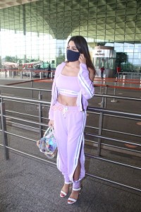 Actress Nikki Tamboli spotted at Airport Departure Pictures