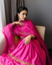 Actress Priyanka Mohan in a Pink Ethnic Dress Photos 01