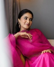 Actress Priyanka Mohan in a Pink Ethnic Dress Photos 02 Actress Priyanka Mohan in a Pink Ethnic Dress Photos 02