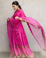 Actress Priyanka Mohan in a Pink Ethnic Dress Photos 04