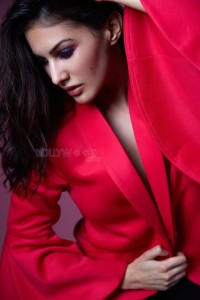 Bagheera Actress Amyra Dastur Red Dress Photos 01
