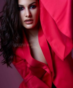 Bagheera Actress Amyra Dastur Red Dress Photos 02