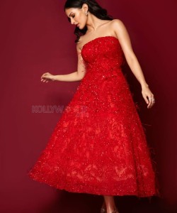 Bagheera Actress Amyra Dastur Red Dress Pictures