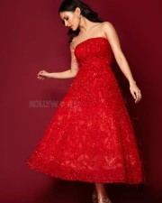 Bagheera Actress Amyra Dastur Red Dress Pictures