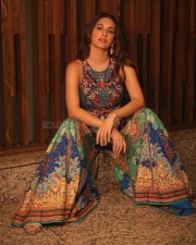 Beautiful Amyra Dastur in a Multi Color Silk Mehvish Flower Pattern Sharara and Blouse Set Photos 02 Beautiful Amyra Dastur in a Multi Color Silk Mehvish Flower Pattern Sharara and Blouse Set Photos 02