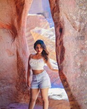 Beautiful Iswarya Menon in a Tiny Denim Shorts Photos 01