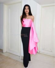 Beautiful Sonal Chauhan in a Pink Dress Photoshoot Pictures 01