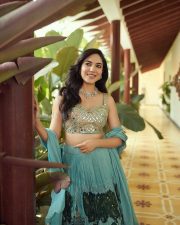 Captivating Ritu Varma in a Teal and Blue Lehenga Photos 02