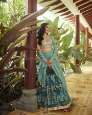 Captivating Ritu Varma in a Teal and Blue Lehenga Photos 03