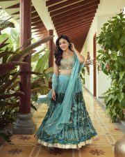 Captivating Ritu Varma in a Teal and Blue Lehenga Photos 06