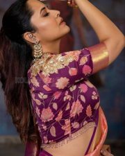 Celebrity Anusuya Bharadwaj in a Banarasi Silk Saree Photos 01 Celebrity Anusuya Bharadwaj in a Banarasi Silk Saree Photos 01