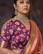 Celebrity Anusuya Bharadwaj in a Banarasi Silk Saree Photos 02 Celebrity Anusuya Bharadwaj in a Banarasi Silk Saree Photos 02