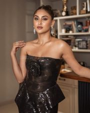 Dazzling Krystle D Souza in a Strapless Off Shoulder Black Dress Photos 03