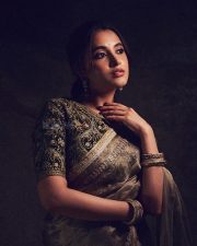 Dazzling Priyanka Mohan in a Traditional Diwali Saree Photos 01