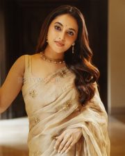 Elegant Actress Priyanka Arul Mohan in a Cream embroidered silk saree Photos 05 Elegant Actress Priyanka Arul Mohan in a Cream embroidered silk saree Photos 05