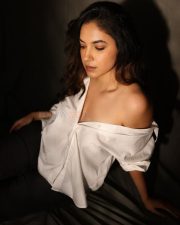 Elegant Ritu Varma in a White Shirt and Dark Pant Photos 01