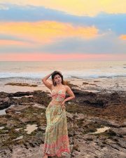 Enchanting Actress Iswarya Menon in a Mint Floral Crop Top and Maxi Skirt Photos 02 Enchanting Actress Iswarya Menon in a Mint Floral Crop Top and Maxi Skirt Photos 02