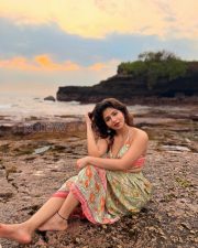 Enchanting Actress Iswarya Menon in a Mint Floral Crop Top and Maxi Skirt Photos 03 Enchanting Actress Iswarya Menon in a Mint Floral Crop Top and Maxi Skirt Photos 03