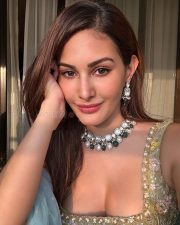 Ethnic Beauty Amrya Dastur in a Blue Green Silk Lehenga Pictures 01