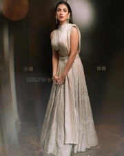 Glamorous Sonal Chauhan in an Embroidered Ivory Lehenga and Blouse Photos 01