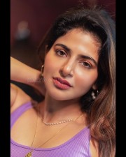 Glamourous Iswarya Menon in a Lavender Top Photos 03