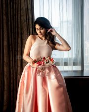 Gorgeous Mouni Roy in a Pink Ribbed Top with a Pink Taffeta Skirt Pictures 02