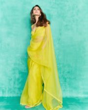 Gorgeous Vaani Kapoor in a Yellow Saree with Deep Neck Cleavage Blouse Photos 03 Gorgeous Vaani Kapoor in a Yellow Saree with Deep Neck Cleavage Blouse Photos 03