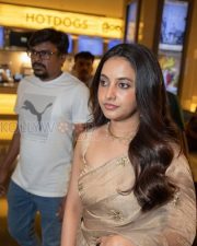 Graceful Actress Priyanka Arul Mohan in a Champagne Tissue Saree Photos 04 Graceful Actress Priyanka Arul Mohan in a Champagne Tissue Saree Photos 04