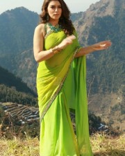 Hansika Green Saree Photos 03