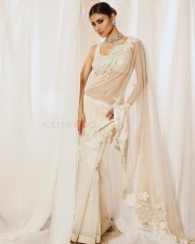 Hot Mouni Roy in a Transparent White Chiffon Saree Photos 02