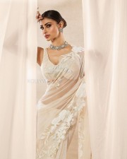 Hot Mouni Roy in a Transparent White Chiffon Saree Photos 04