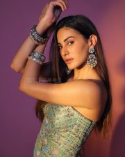 Influencer Life Actress Amyra Dastur in a Light Green Floral Embroidered Lehenga Photos 03 Influencer Life Actress Amyra Dastur in a Light Green Floral Embroidered Lehenga Photos 03