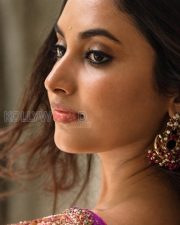 Luminous Actress Priyanka Mohan in a Purple Embroidered Saree Photos 01 Luminous Actress Priyanka Mohan in a Purple Embroidered Saree Photos 01