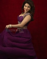 Majestic Actress Iswarya Menon in a Purple Embroidered Lehenga Photos 02 Majestic Actress Iswarya Menon in a Purple Embroidered Lehenga Photos 02