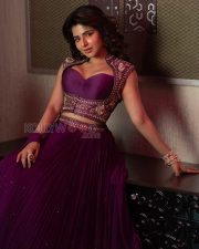 Majestic Actress Iswarya Menon in a Purple Embroidered Lehenga Photos 03 Majestic Actress Iswarya Menon in a Purple Embroidered Lehenga Photos 03
