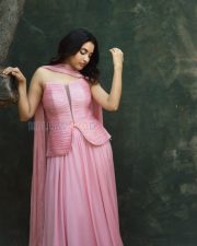 Rosy Actress Priyanka Mohan in a Pink Ruched Gown Photos 04 Rosy Actress Priyanka Mohan in a Pink Ruched Gown Photos 04