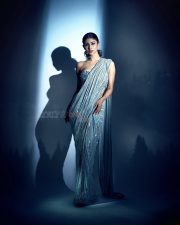 Sensational Beauty Mouni Roy in a Blue Sequin Embellished Saree with a Strapless Tube Blouse Pictures 02 Sensational Beauty Mouni Roy in a Blue Sequin Embellished Saree with a Strapless Tube Blouse Pictures 02